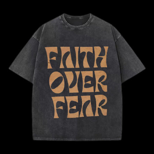 FAITH OVER FEAR CHRISTIAN FLEECE TEE