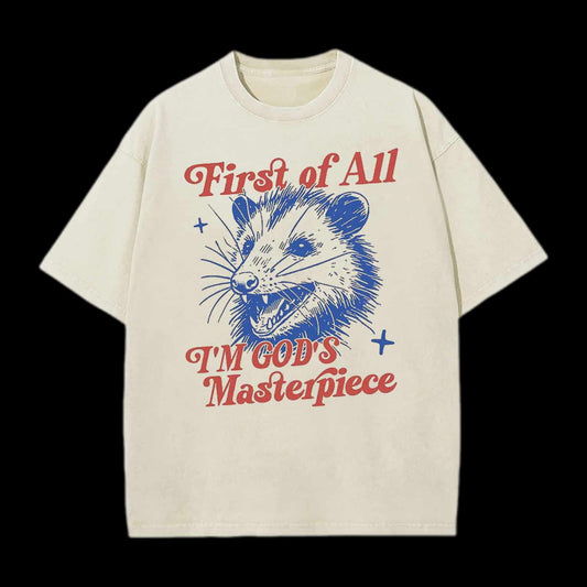 FIRST OF ALL I AM GOD MASTERPIECES CHRISTIAN TEE