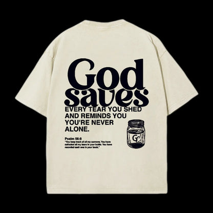 God Saves Christian Washed T-Shirt