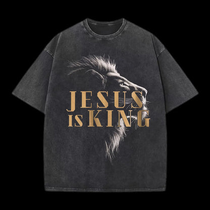 Jesus is king Washed T-Shirt
