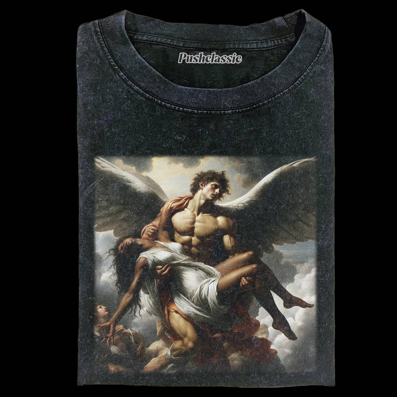 THE ANGEL OIL PAINTING WASHED T-SHEIRT