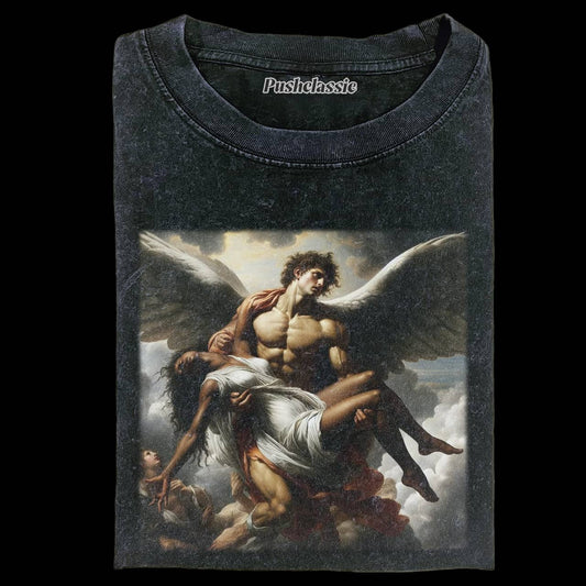 THE ANGEL OIL PAINTING WASHED T-SHEIRT