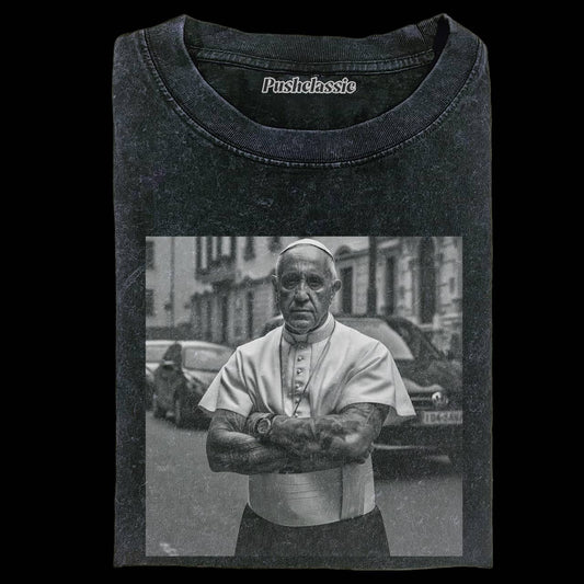THE GANGSTER POPE WASHED T-SHIRT