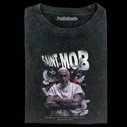 THE GANGSTER POPE WASHED T-SHIRT