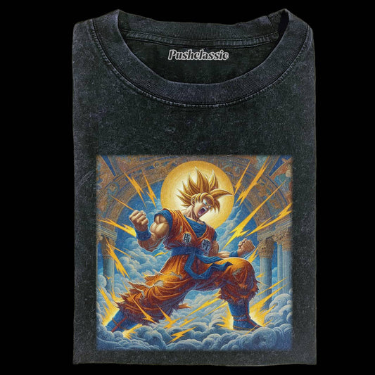THE GOKU IN RELIGION FASHION WASHED T-SHIRT