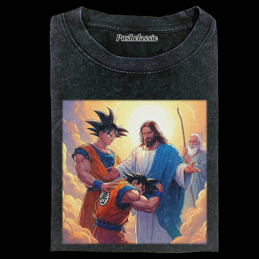 THE GOKU IN RELIGION FASHION WASHED T-SHIRT