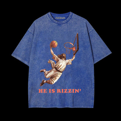 THE HE IS RIZZIN WASHED T-SHIRT