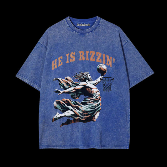 THE HE IS RIZZIN WASHED T-SHIRT