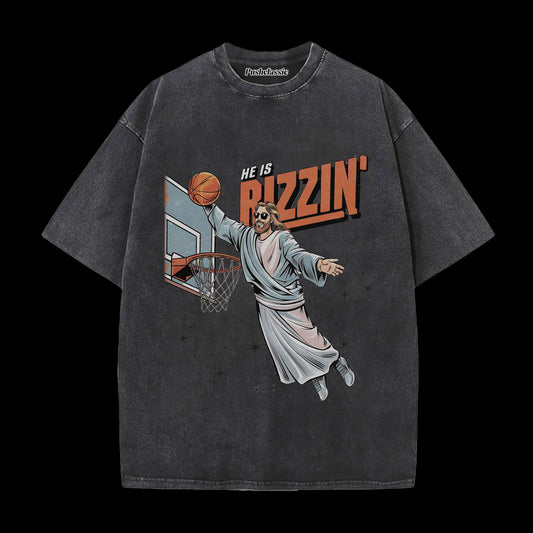 THE HE IS RIZZIN WASHED T-SHIRT