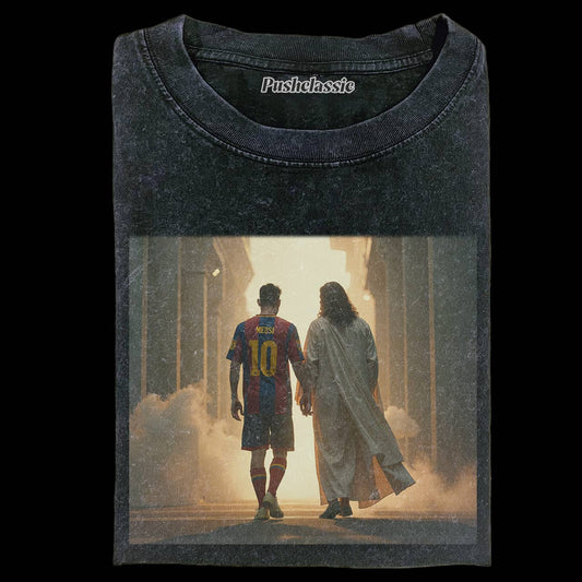 THE JESUS AND MESSI T-SHIRT