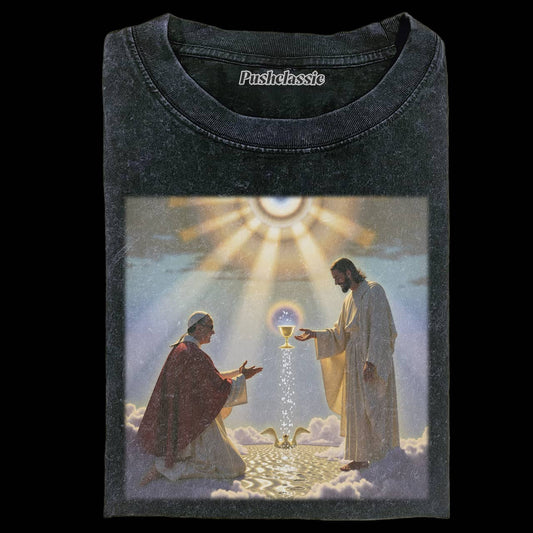 THE JESUS AND POPE FRANCIS WASHED T-SHIRT