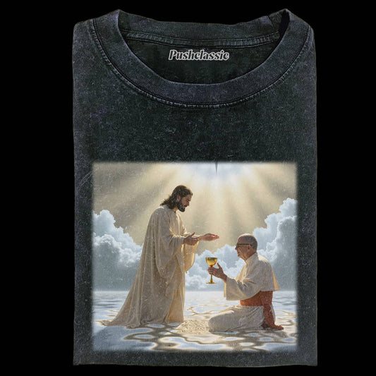 THE JESUS AND POPE FRANCIS WASHED T-SHIRT