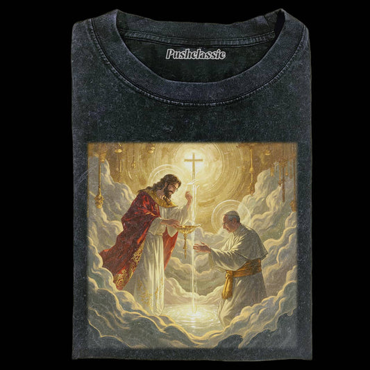 THE JESUS AND POPE FRANCIS WASHED T-SHIRT