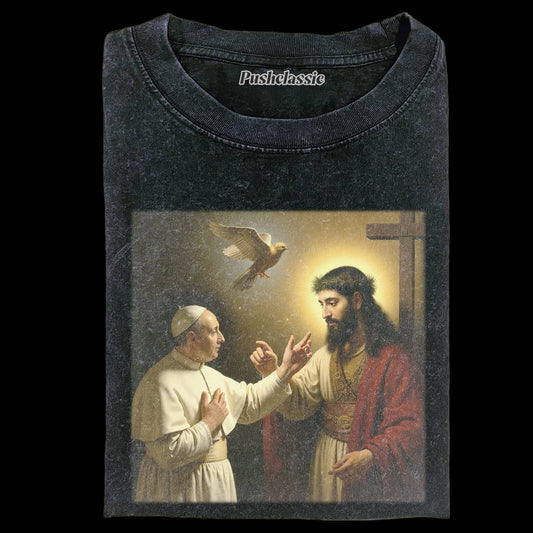 THE JESUS AND POPE FRANCIS WASHED T-SHIRT