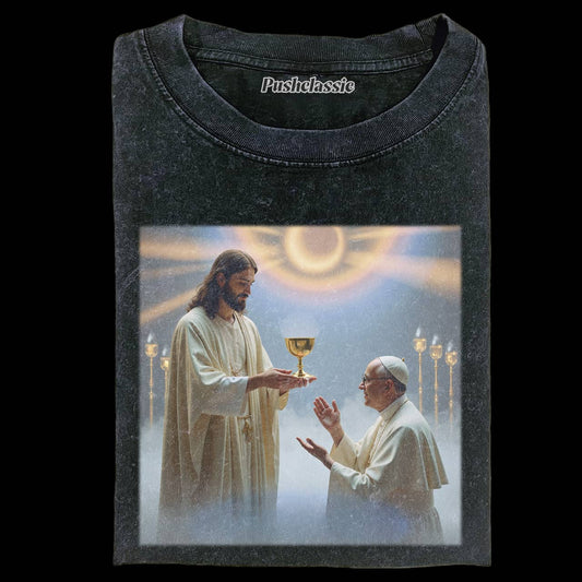 THE JESUS AND POPE FRANCIS WASHED T-SHIRT