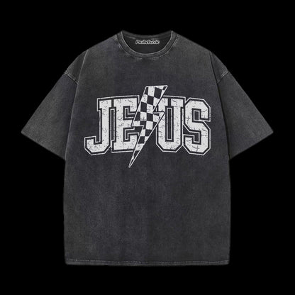 THE JESUS CHRISTIAN WASHED  T-SHIRT