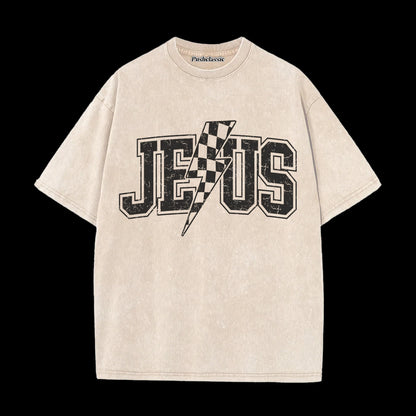 THE JESUS CHRISTIAN WASHED  T-SHIRT