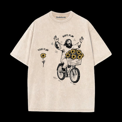 THE JESUS CHRISTIAN WASHED T-SHIRT