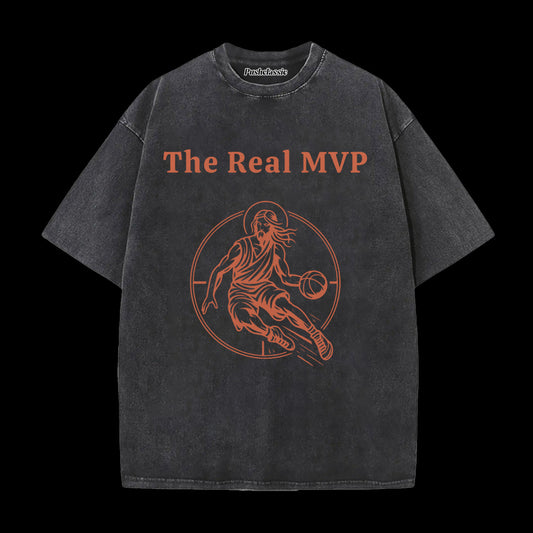 THE JESUS REAL MVP WASHED T-SHIRT