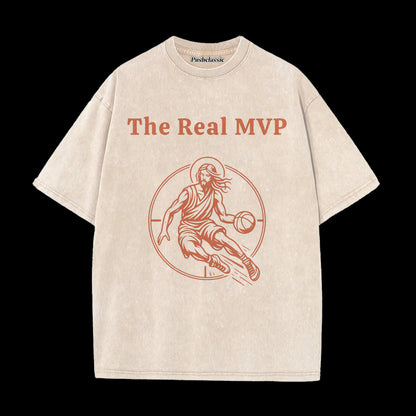 THE JESUS REAL MVP WASHED T-SHIRT