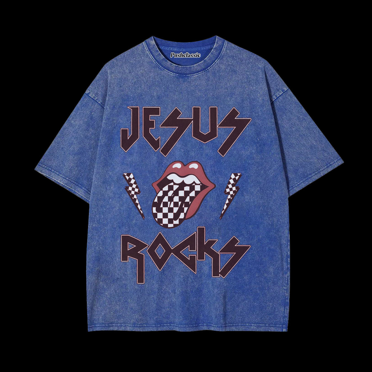 THE JESUS ROCKS WASHED T-SHIRT