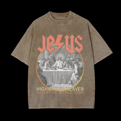 THE JESUS SALVATION TOUR WASHED T-SHIRT