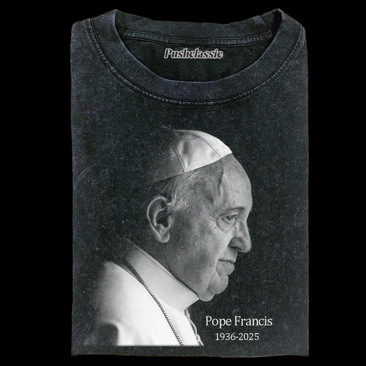 THE POPE FRANCIS WASHED T-SHIRT
