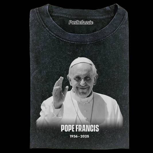 THE POPE FRANCIS WASHED T-SHIRT