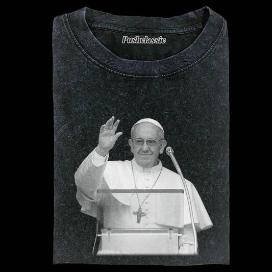 THE POPE FRANCIS WASHED T-SHIRT