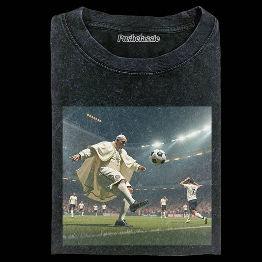 THE POPE FRANCIS WASHED T-SHIRT