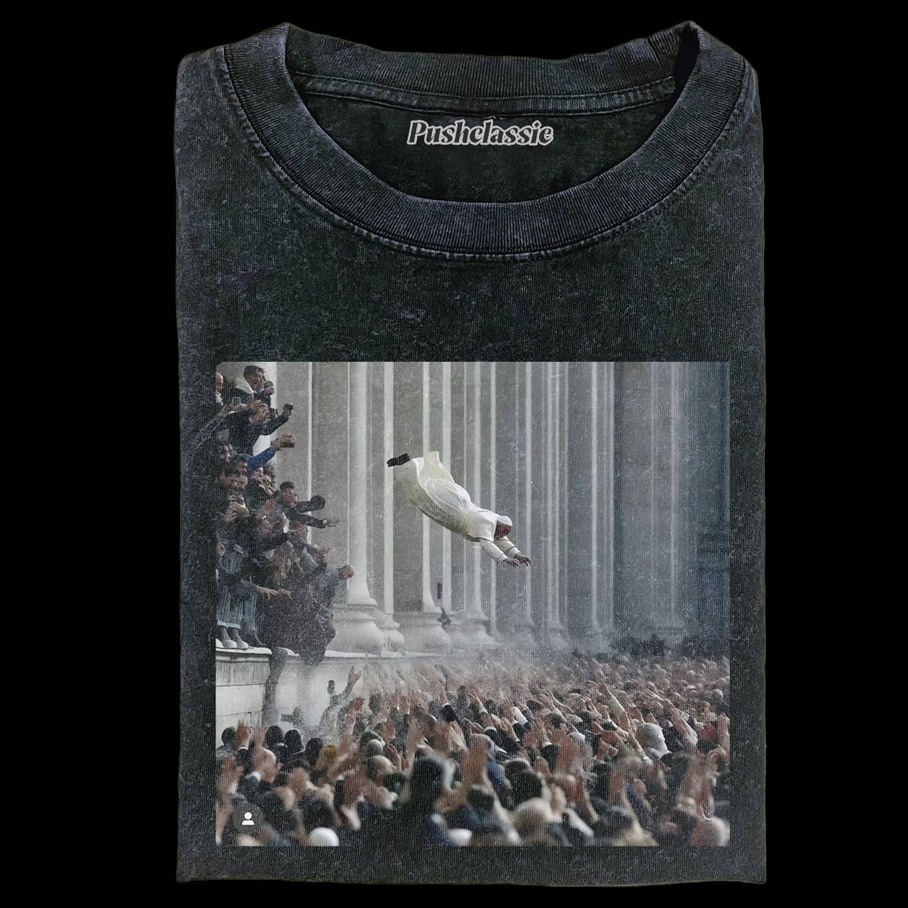 THE POPE MUSIC PARTY WASHED T-SHIRT