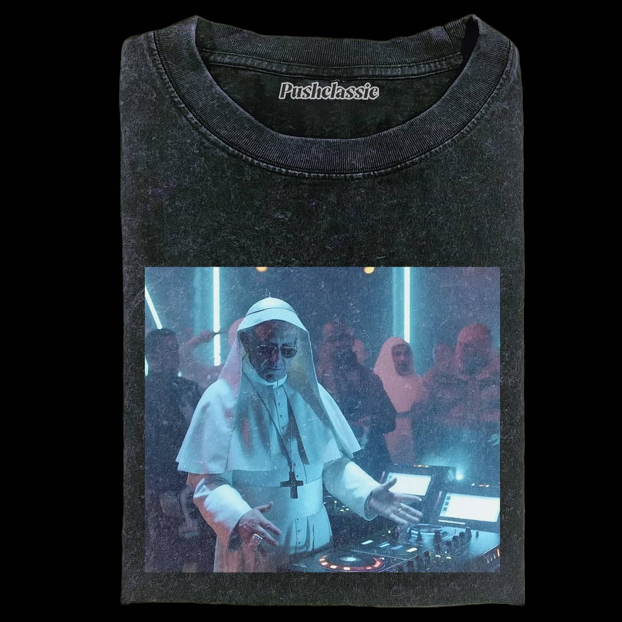 THE POPE MUSIC PARTY WASHED T-SHIRT