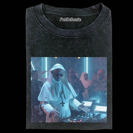 THE POPE MUSIC PARTY WASHED T-SHIRT