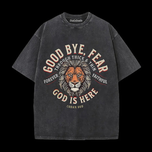 THE GOD LION WASHED T-SHIRT
