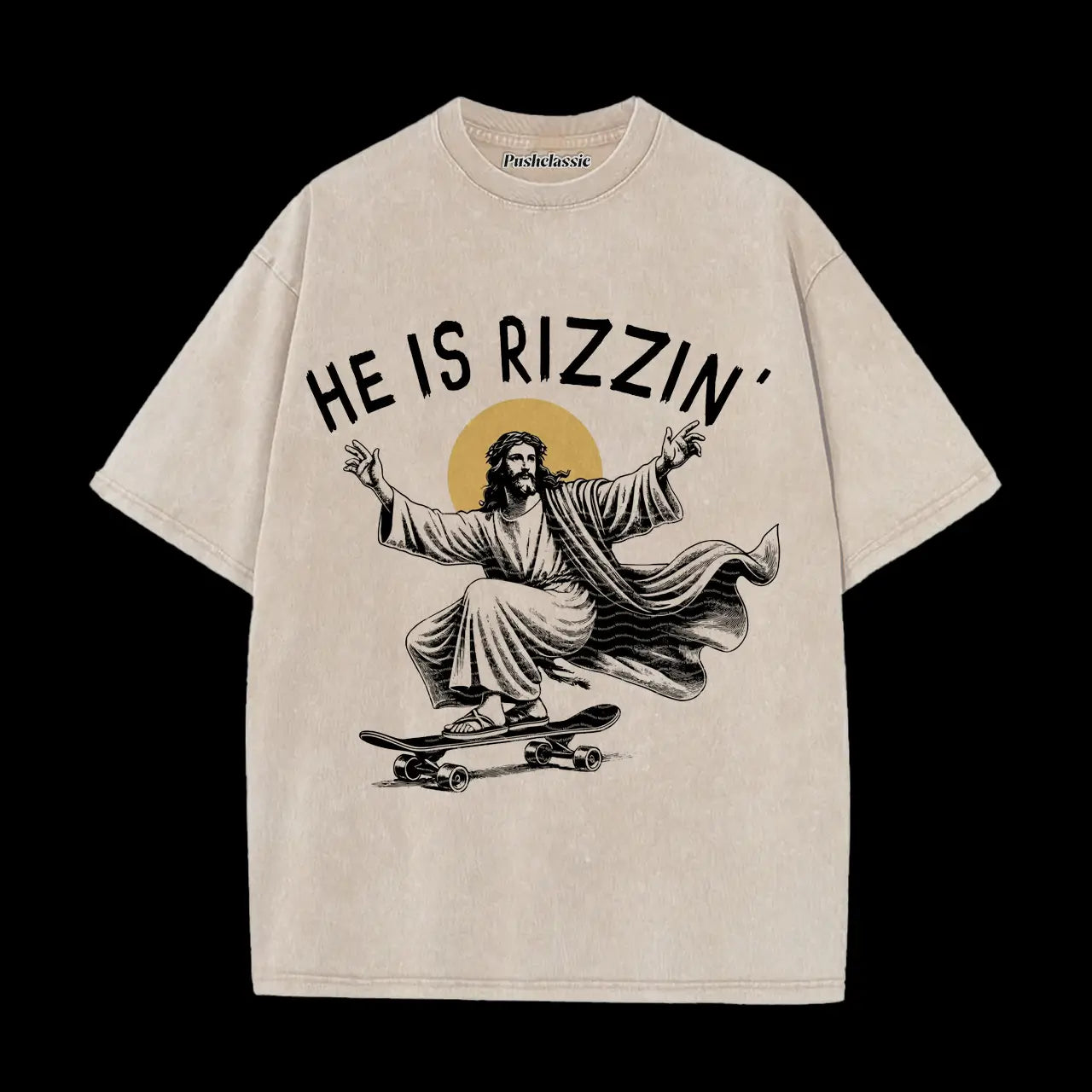 THE HE IS RIZZIN WASHED T-SHIRT