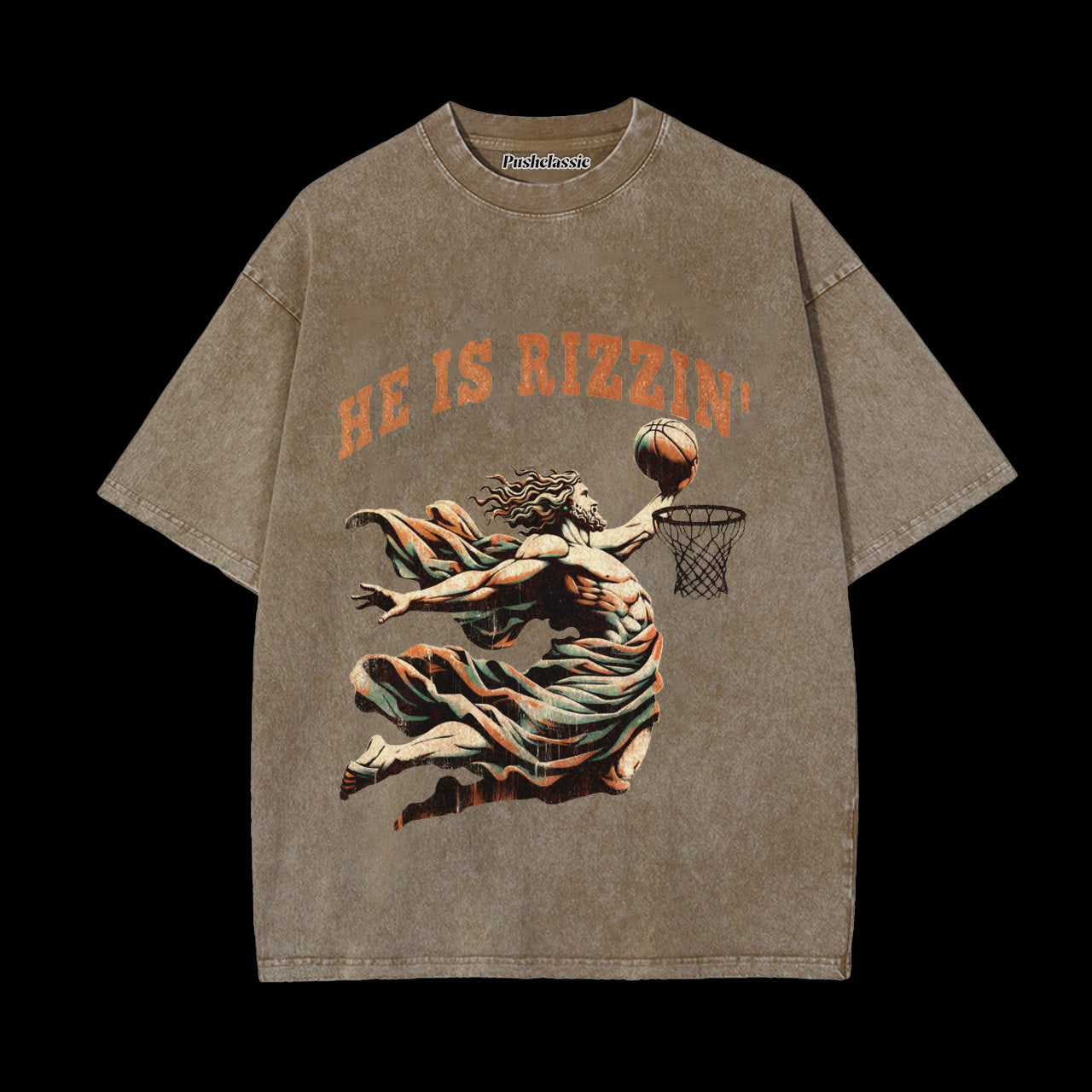THE HE IS RIZZIN WASHED T-SHIRT
