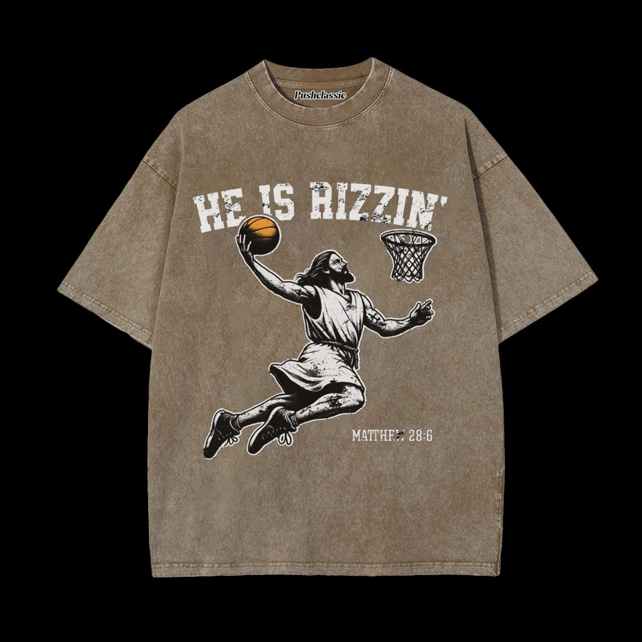 THE HE IS RIZZIN WASHED T-SHIRT