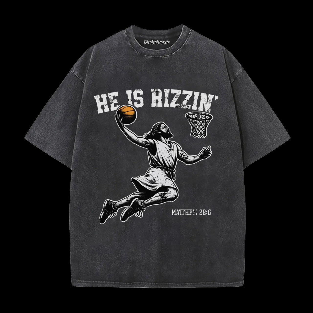 THE HE IS RIZZIN WASHED T-SHIRT