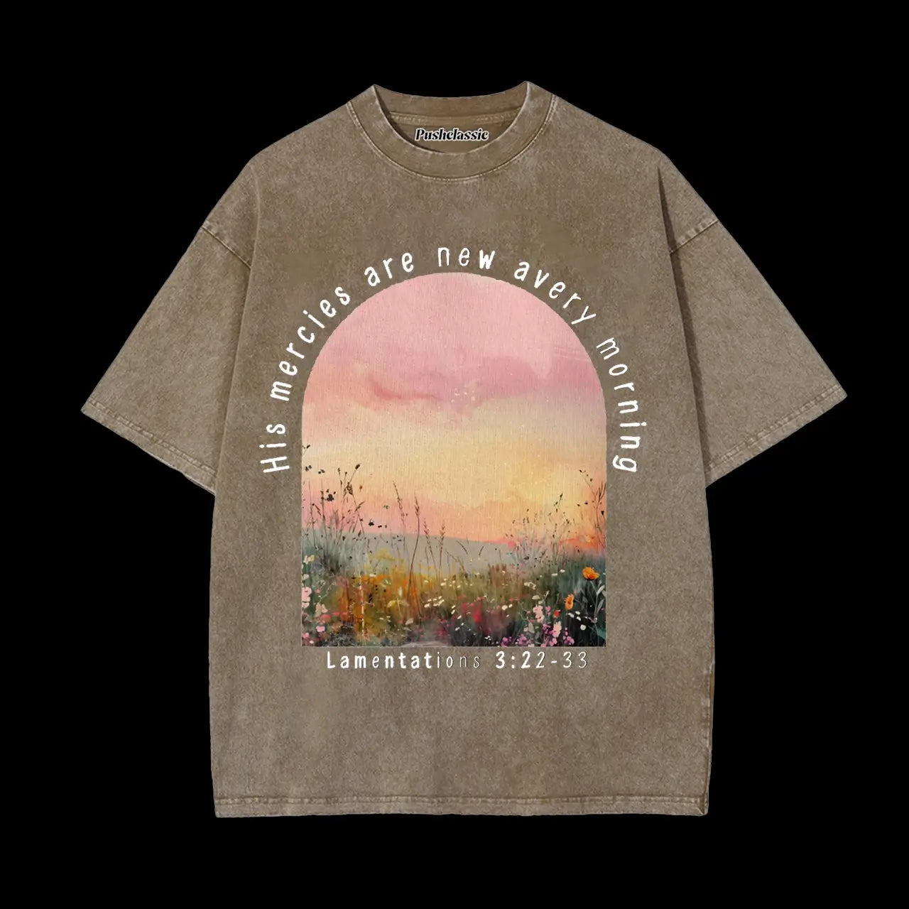 THE LAMENTATIONS 3-22-33 CHRISTIAN WASHED T-SHIRT
