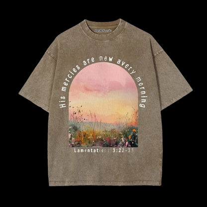 THE LAMENTATIONS 3-22-33 CHRISTIAN WASHED T-SHIRT