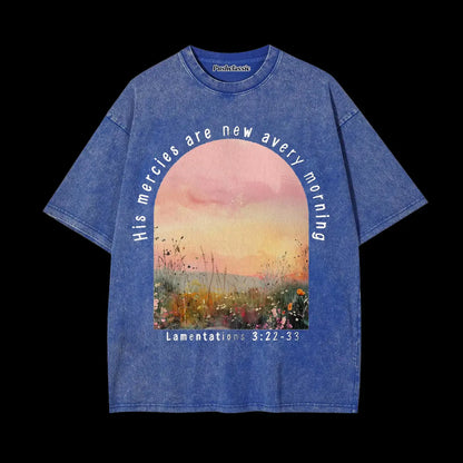 THE LAMENTATIONS 3-22-33 CHRISTIAN WASHED T-SHIRT