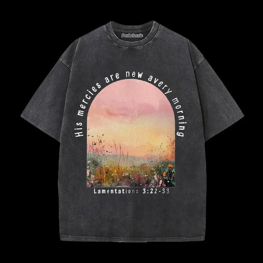 THE LAMENTATIONS 3-22-33 CHRISTIAN WASHED T-SHIRT