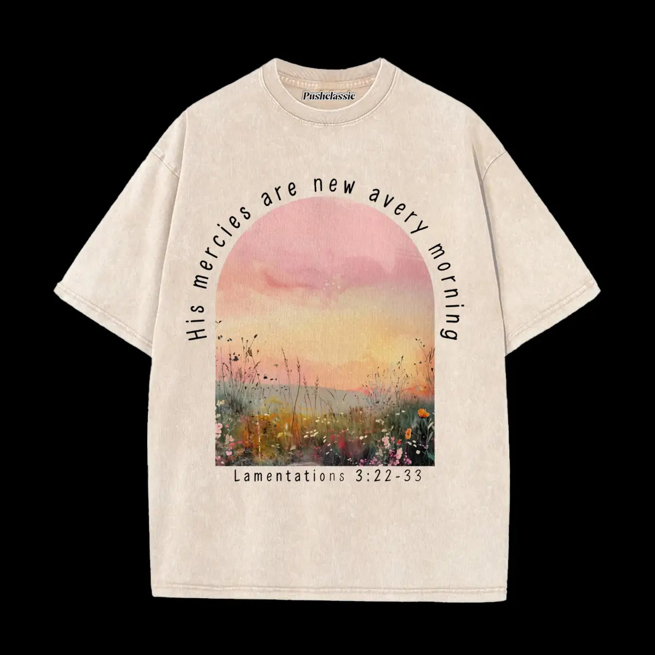 THE LAMENTATIONS 3-22-33 CHRISTIAN WASHED T-SHIRT