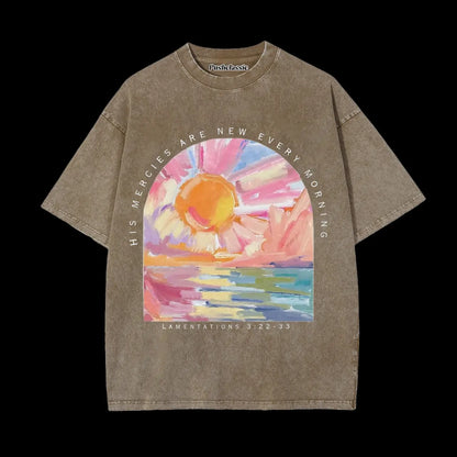 THE LAMENTATIONS 3-22-3 CHRISTIAN WASHED T-SHIRT