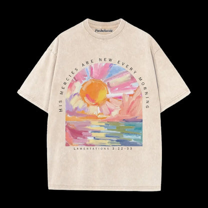 THE LAMENTATIONS 3-22-3 CHRISTIAN WASHED T-SHIRT