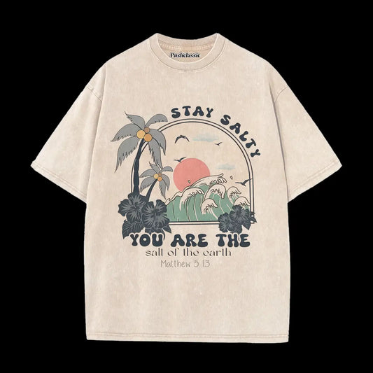 THE STAY SALTY CHRISTIAN WASHED T-SHIRT