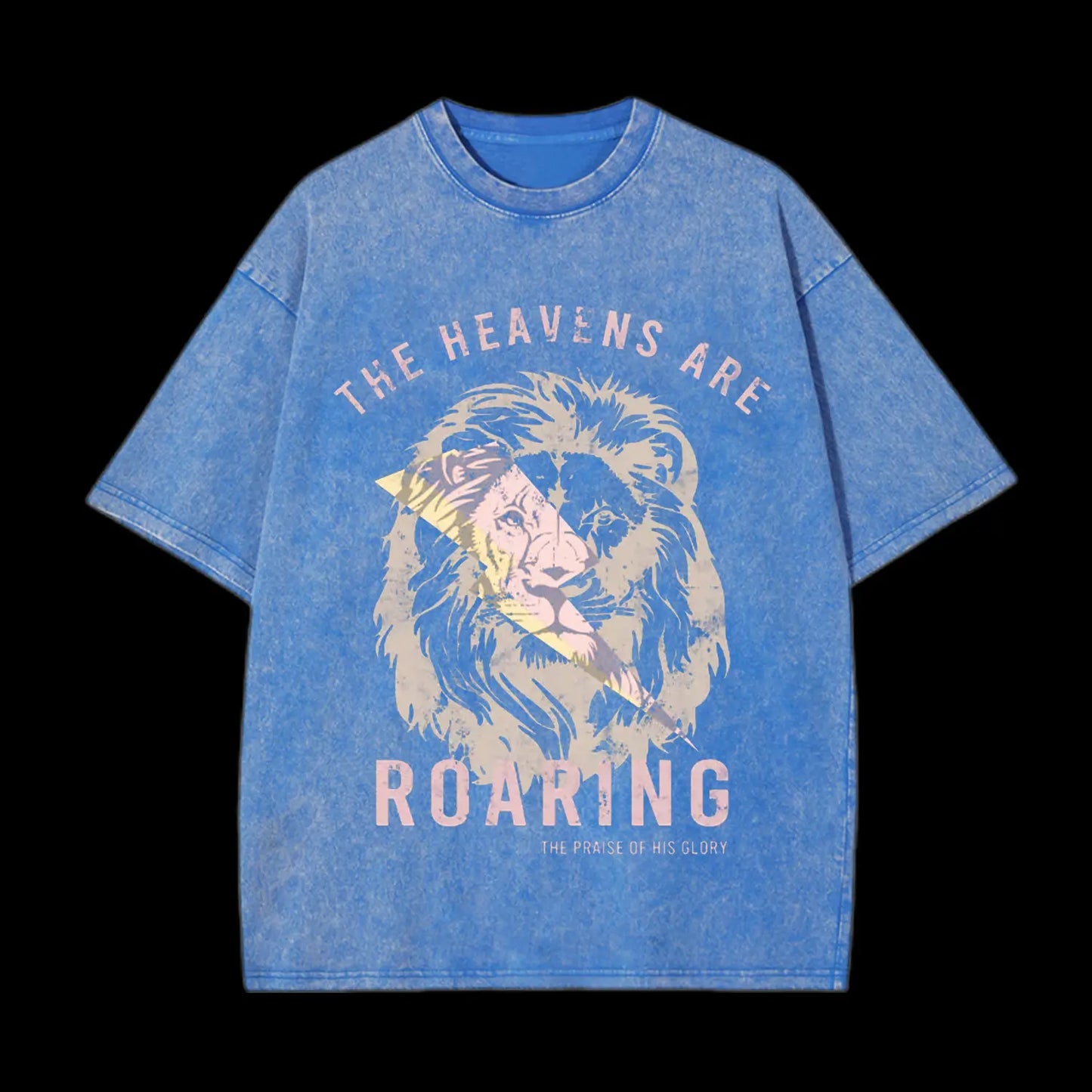 THE HEAVENS ARE ROARING CHRISTIAN WASHED T-SHIRT