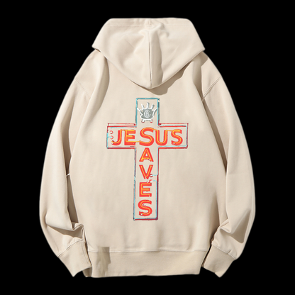 Jesus Saves Drawstring Hoodie