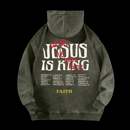 Jesus Is King Washed Hoodie