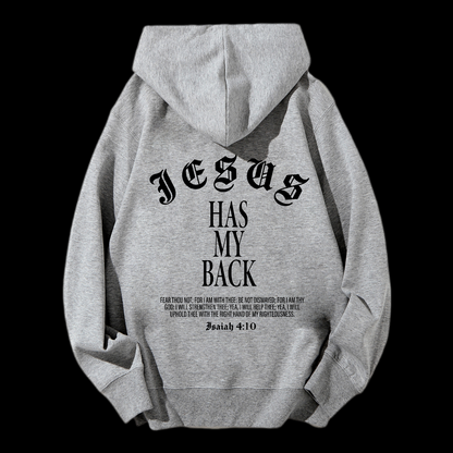 Jesus Has My Back Drawstring Hoodie